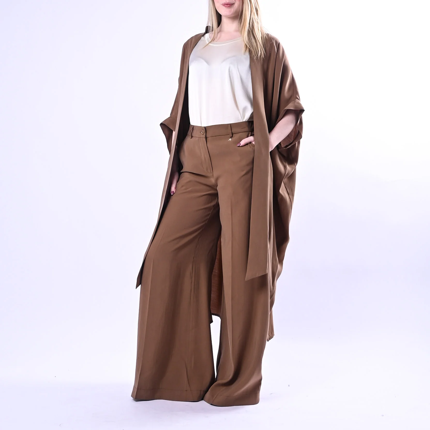 SOUVENIR PRIVE' - KIMONO LUNGO IN MODAL ART.W39S0243/S - SIGARO