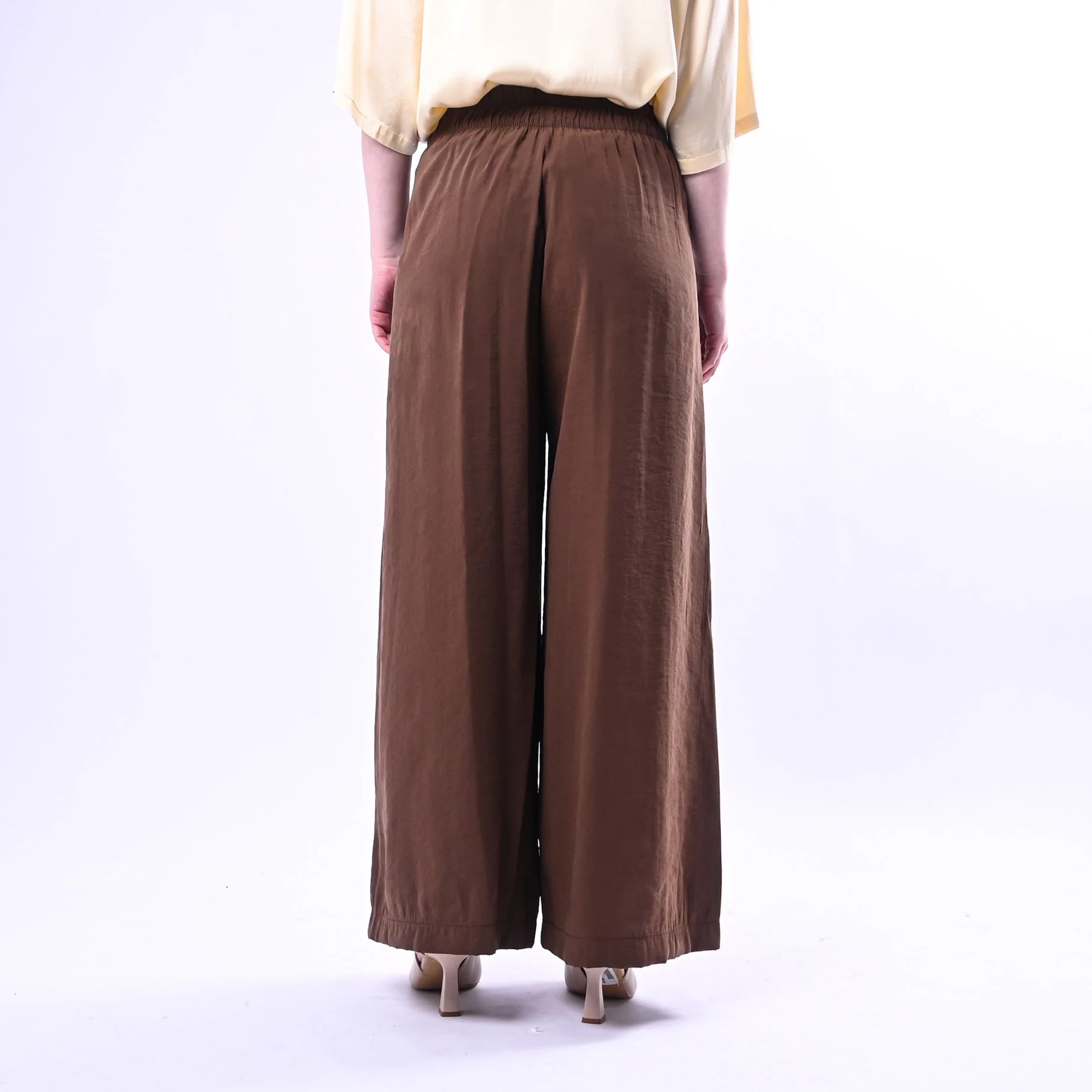 SOUVENIR PRIVE' - PANTALONE FLUIDO IN MODAL ART.M39F0188/T - TABACCO - Image 4