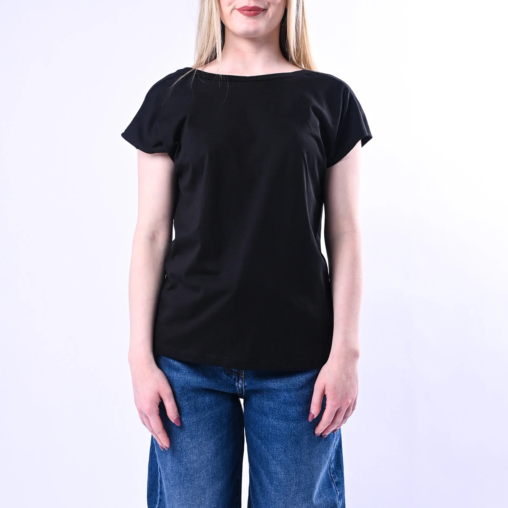 SOUVENIR - T-SHIRT SCOLLO V DIETRO ART.M39F1295/N - NERO - Image 2