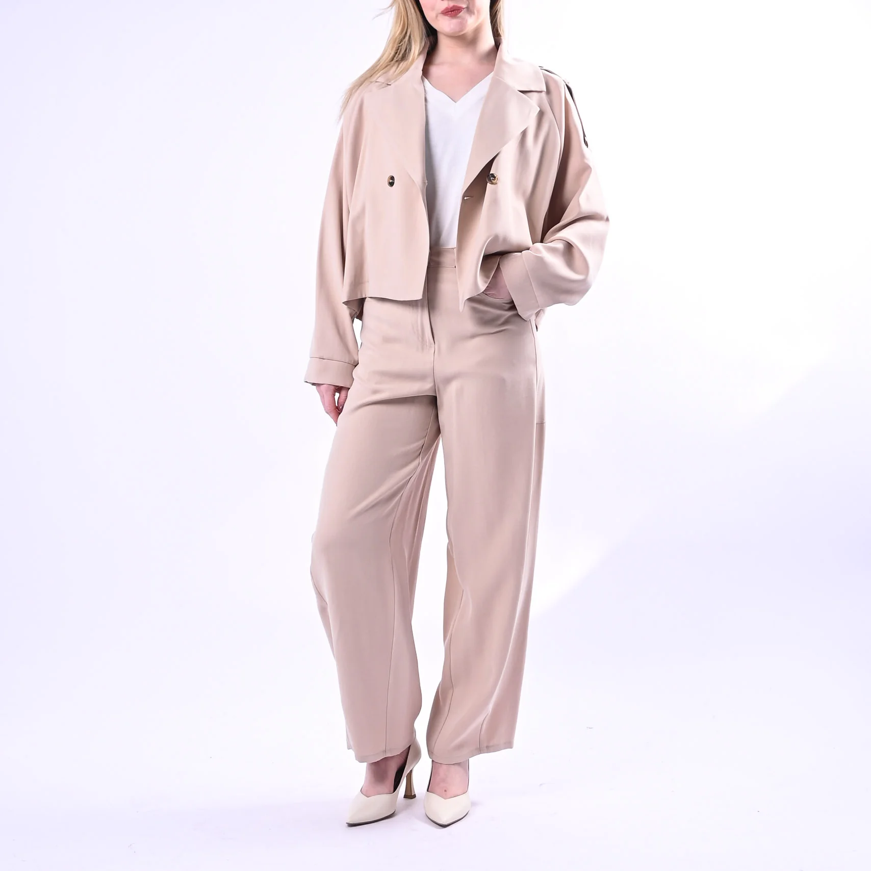 SPENCER - PANTALONE BALLOON IN VISCOSA ART.SIBILLA-TWILL/C - CASHA'