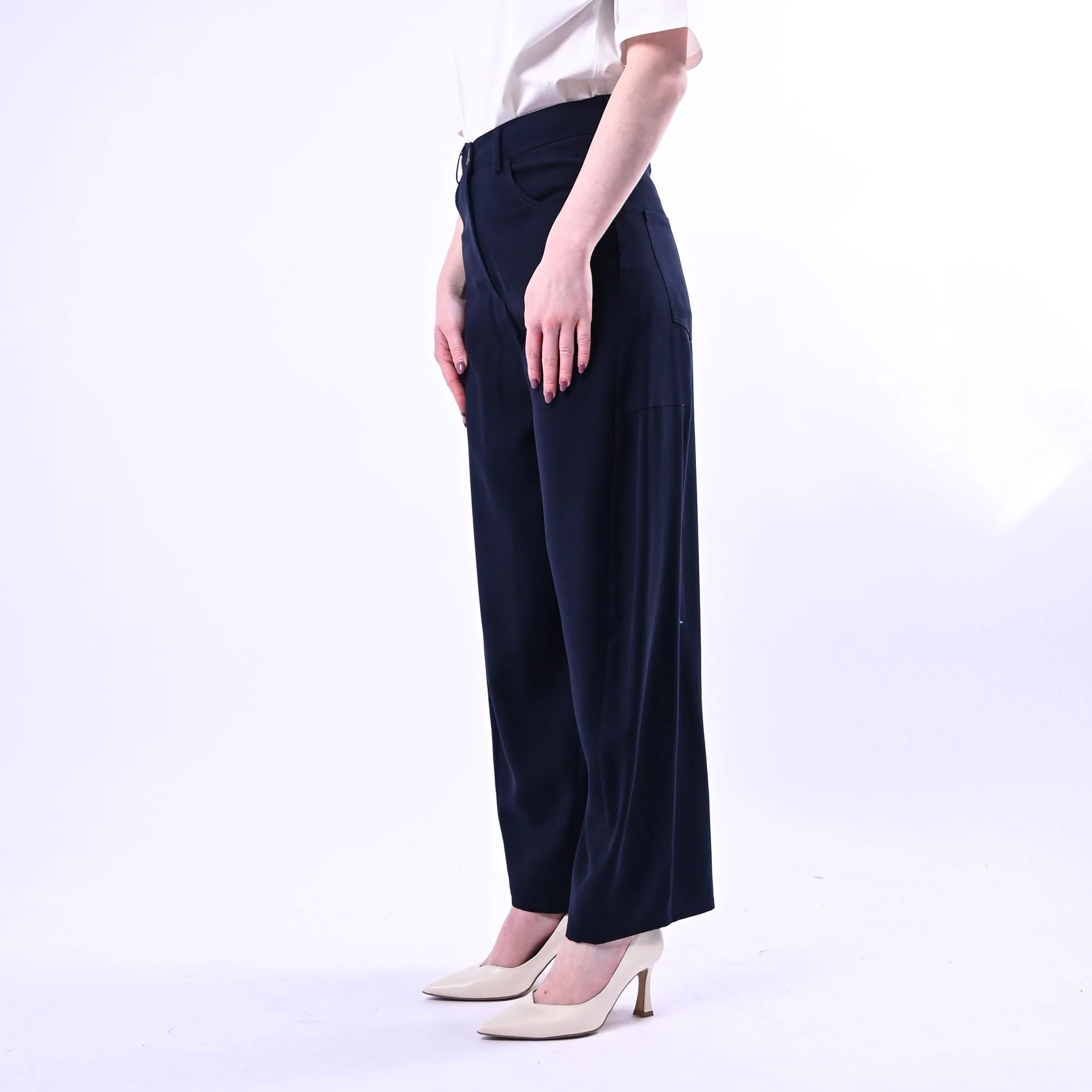SPENCER - PANTALONE BALLOON IN VISCOSA ART.SIBILLA-TWILL/BL - BLU - Image 3