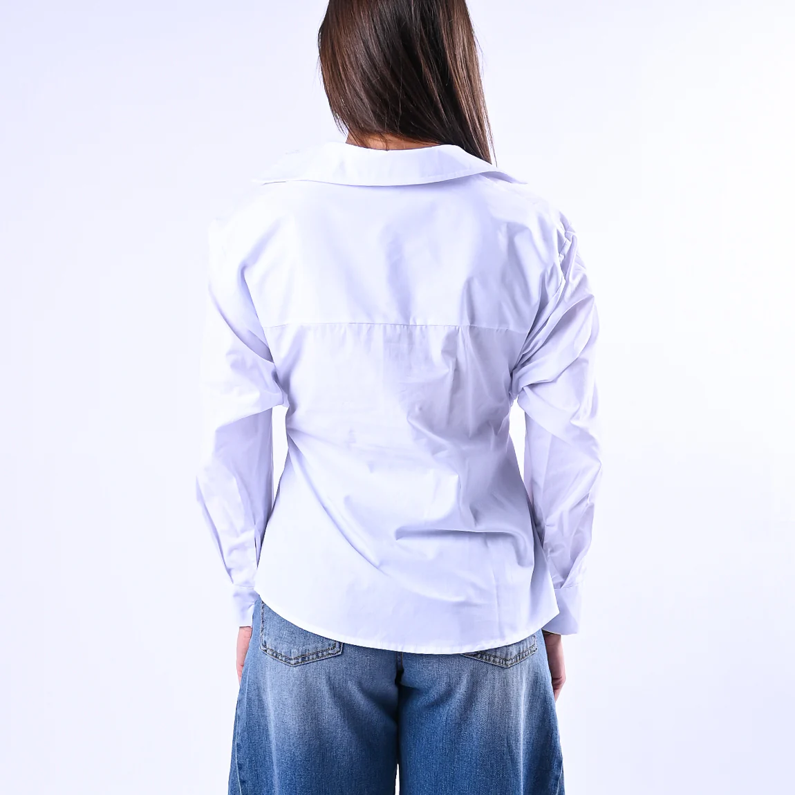 TENSIONE IN - CAMICIA INCROCIATA CON NODO ART.260046 - BIANCO - Image 4