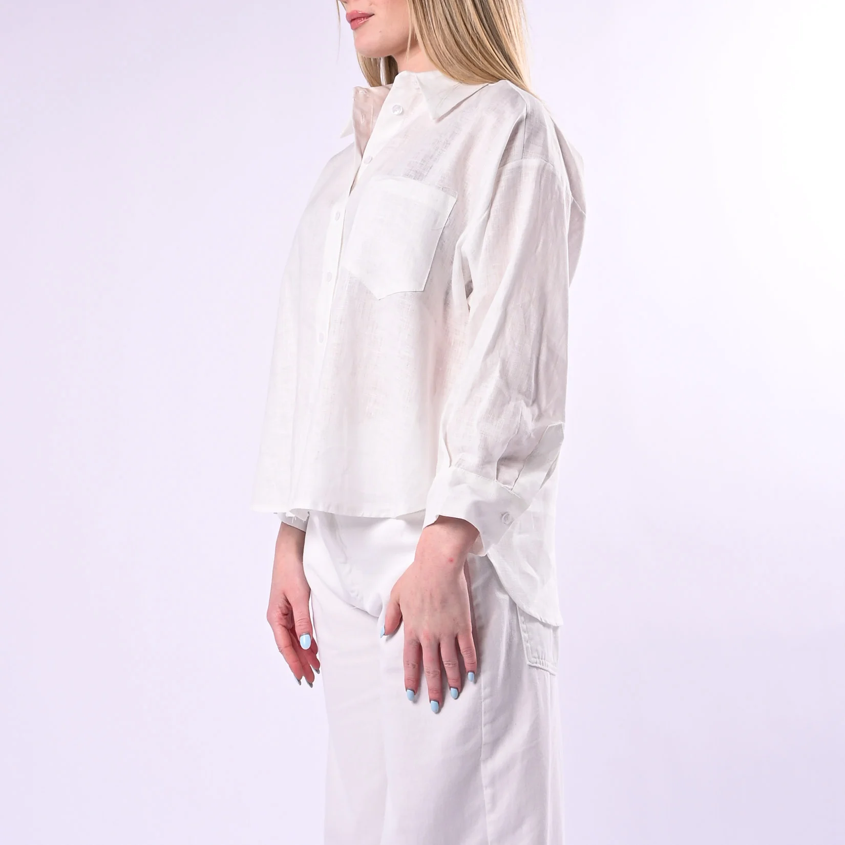 TENSIONE IN - CAMICIA OVER IN LINO ART. S26CE16/N - NATURALE - Image 3