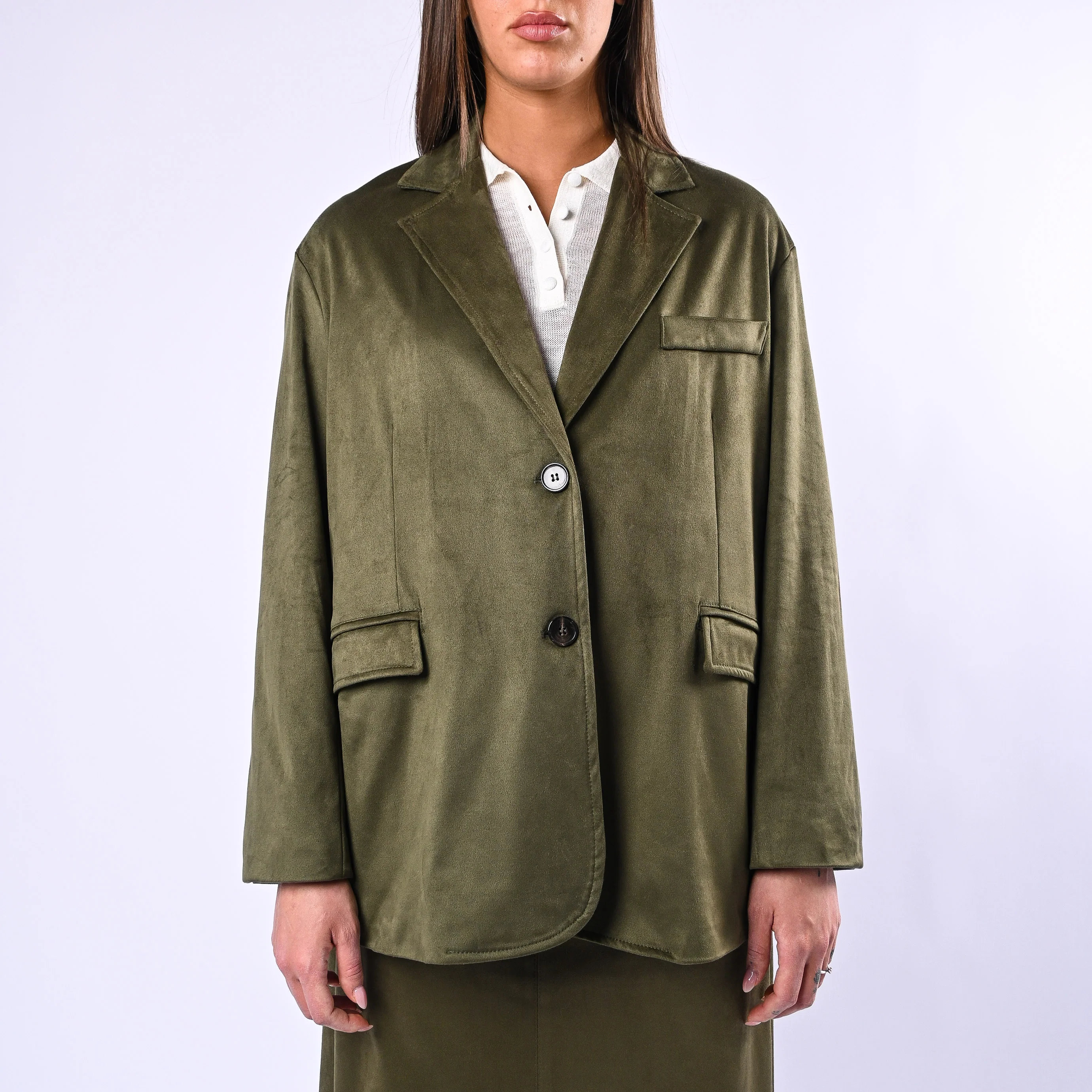 TENSIONE IN - GIACCA OVER ECODAINETTO ART.26B3680 - MILITARE - Image 3