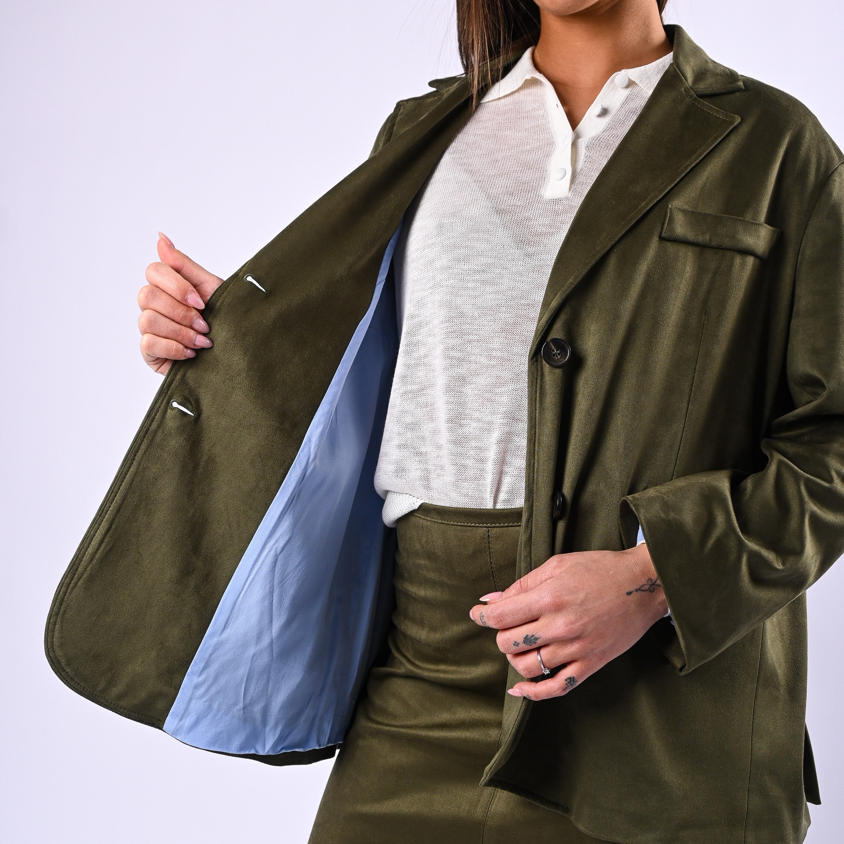 TENSIONE IN - GIACCA OVER ECODAINETTO ART.26B3680 - MILITARE - Image 6
