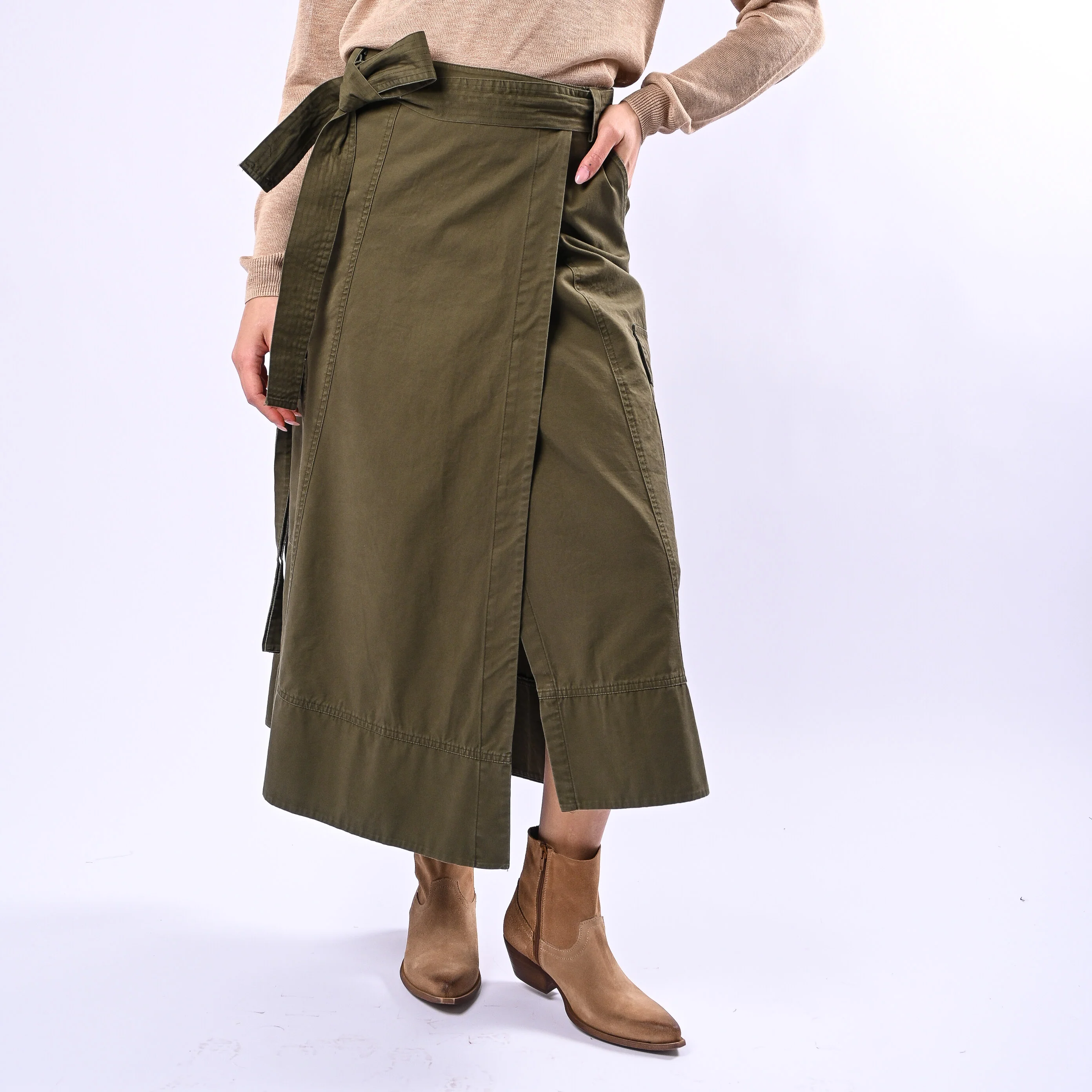 TENSIONE IN - GONNA CARGO A PORTAFOGLIO ART.S26G293 - MILITARE