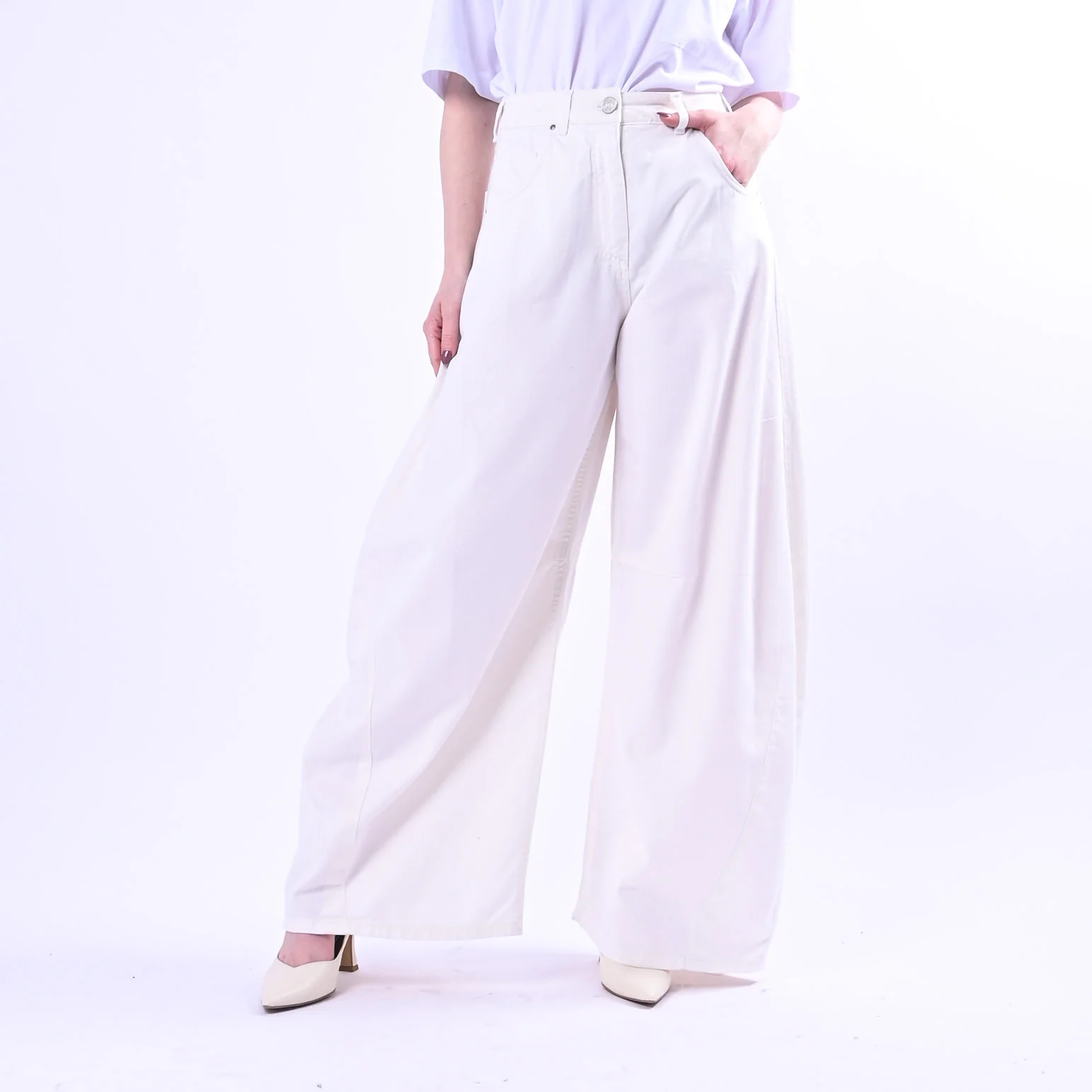 TENSIONE IN - JEANS MODELLO LOUVRE ART.P314B982 - BULL DENIM BIANCO