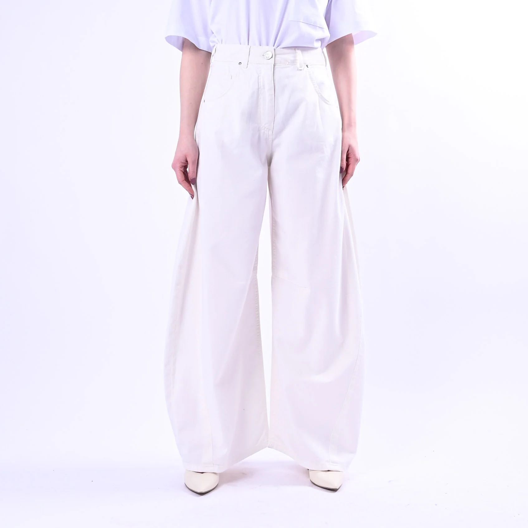TENSIONE IN - JEANS MODELLO LOUVRE ART.P314B982 - BULL DENIM BIANCO - Image 2