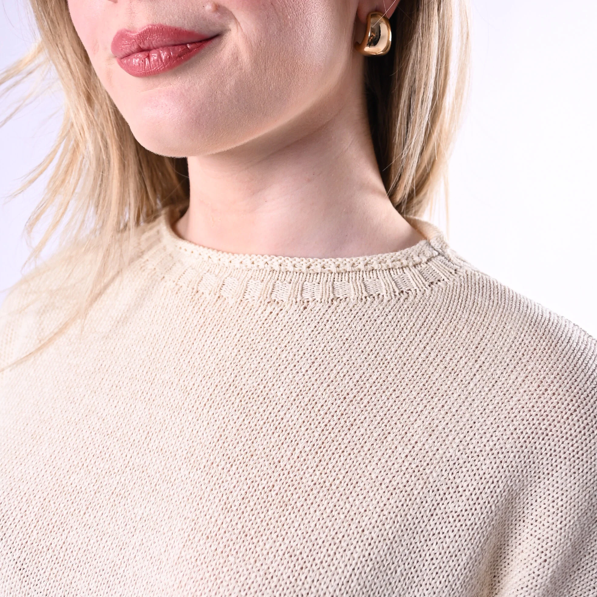 TENSIONE IN - MAGLIA GIROCOLLO ROTOLINO ART.26353/LT - LATTE - Image 5