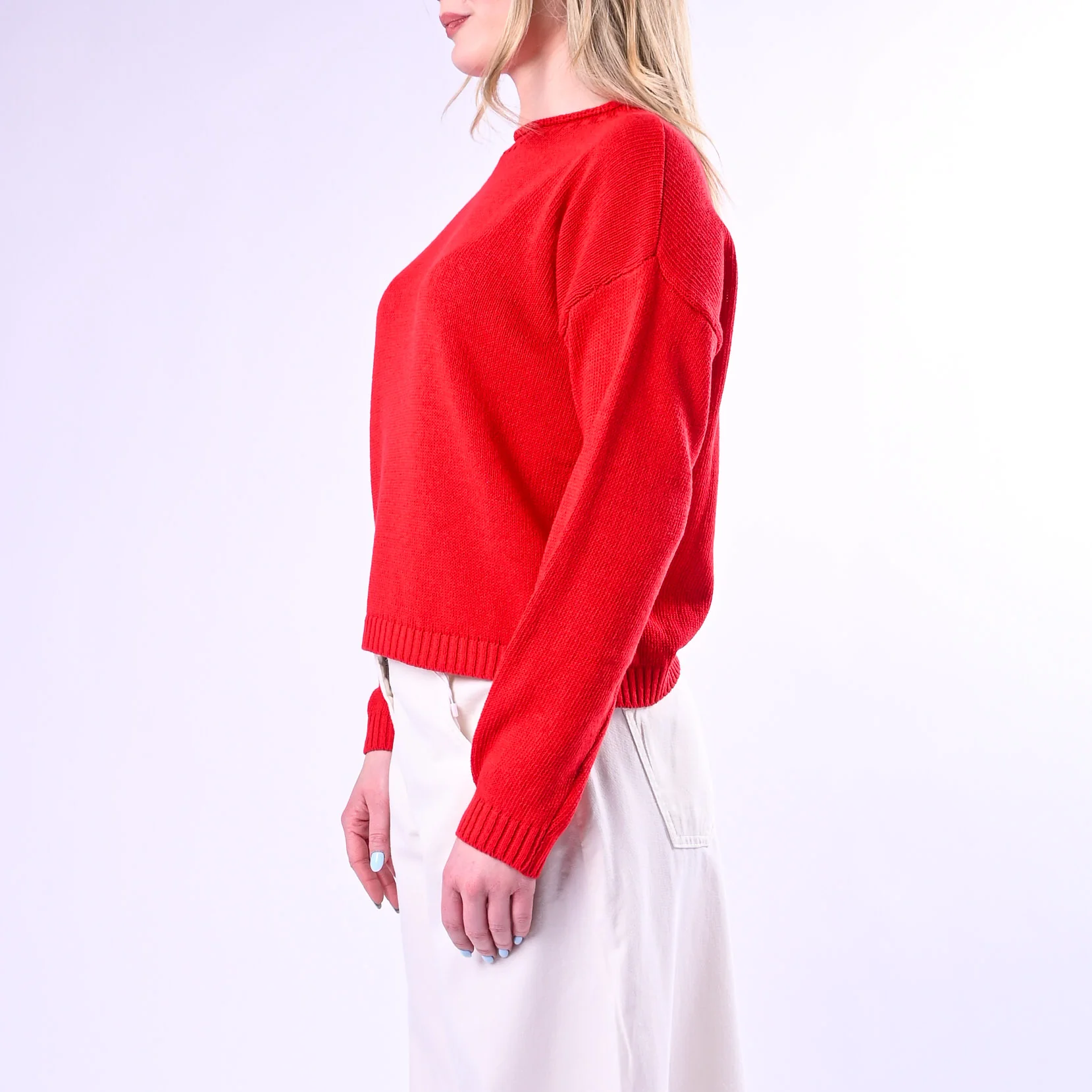 TENSIONE IN - MAGLIA GIROCOLLO ROTOLINO ART.26353/R - ROSSO - Image 3