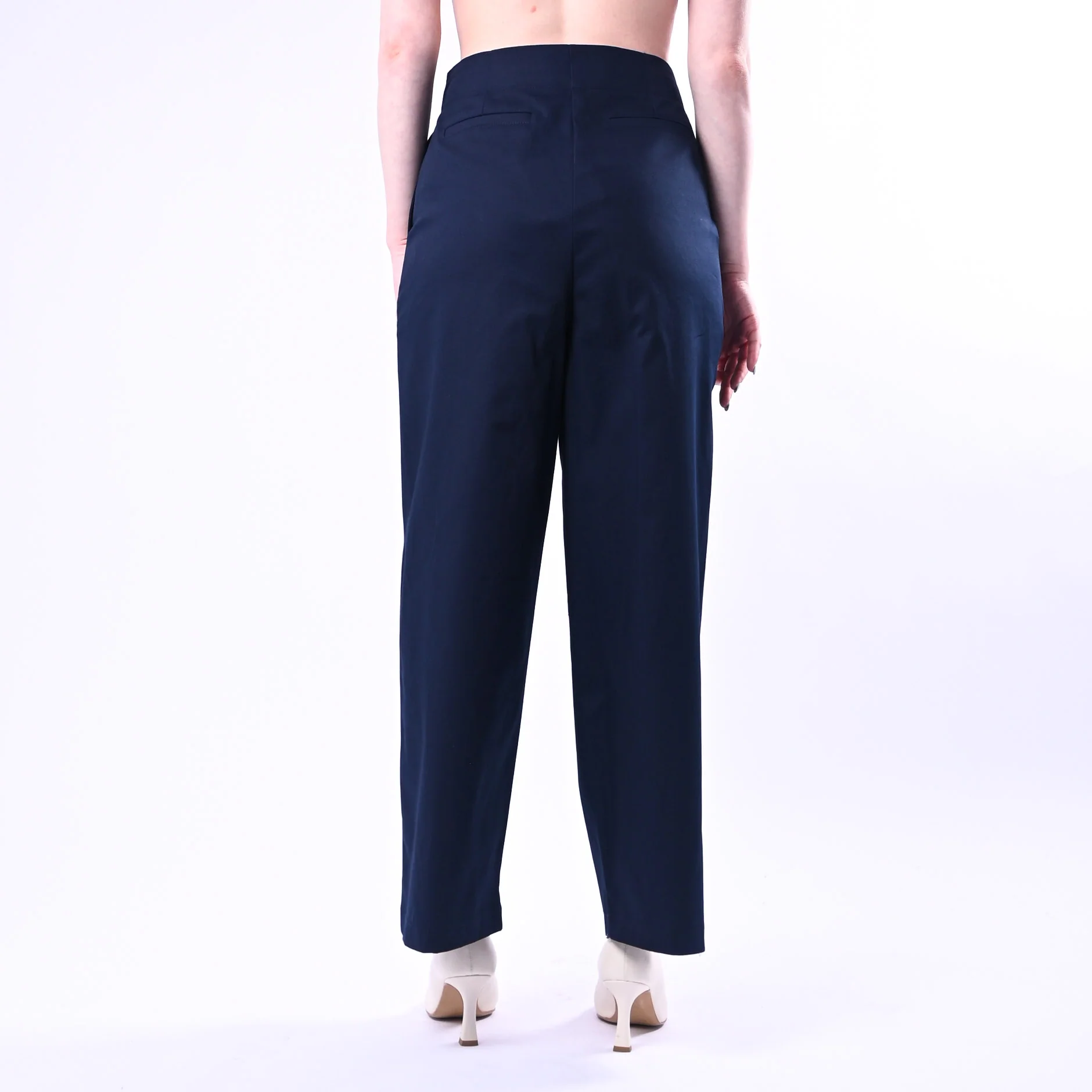 TENSIONE IN - PANTALONE DRITTO CON PINCES ART.26P4116/B - BLU - Image 4
