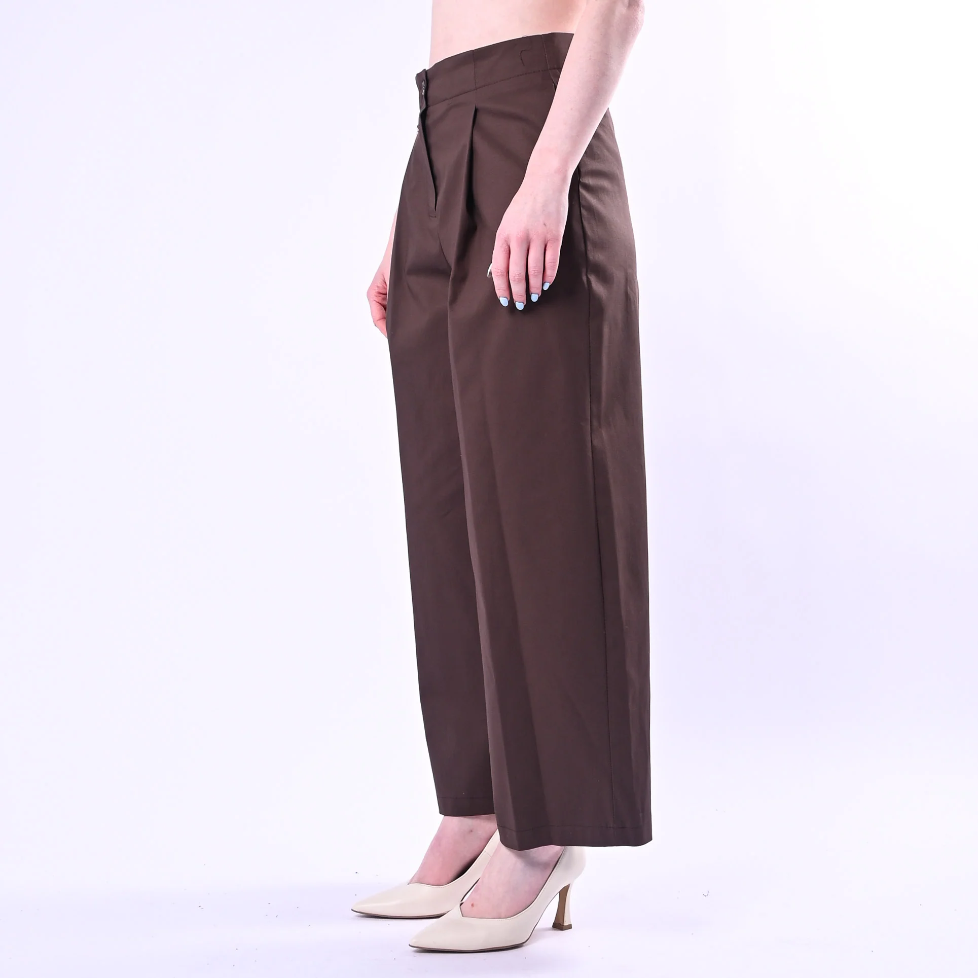 TENSIONE IN - PANTALONE DRITTO CON PINCES ART.26P4516/M - MORO - Image 3