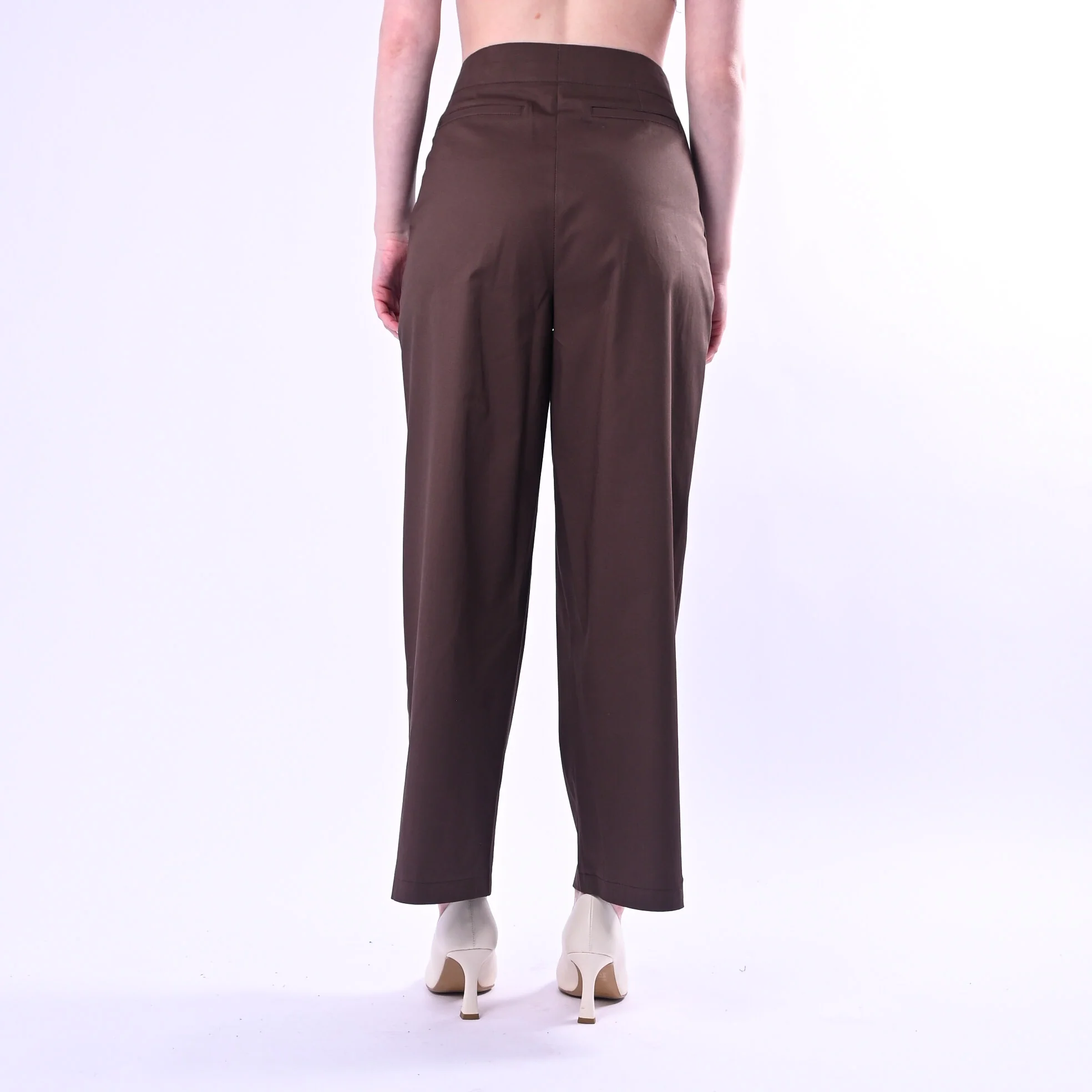 TENSIONE IN - PANTALONE DRITTO CON PINCES ART.26P4516/M - MORO - Image 4