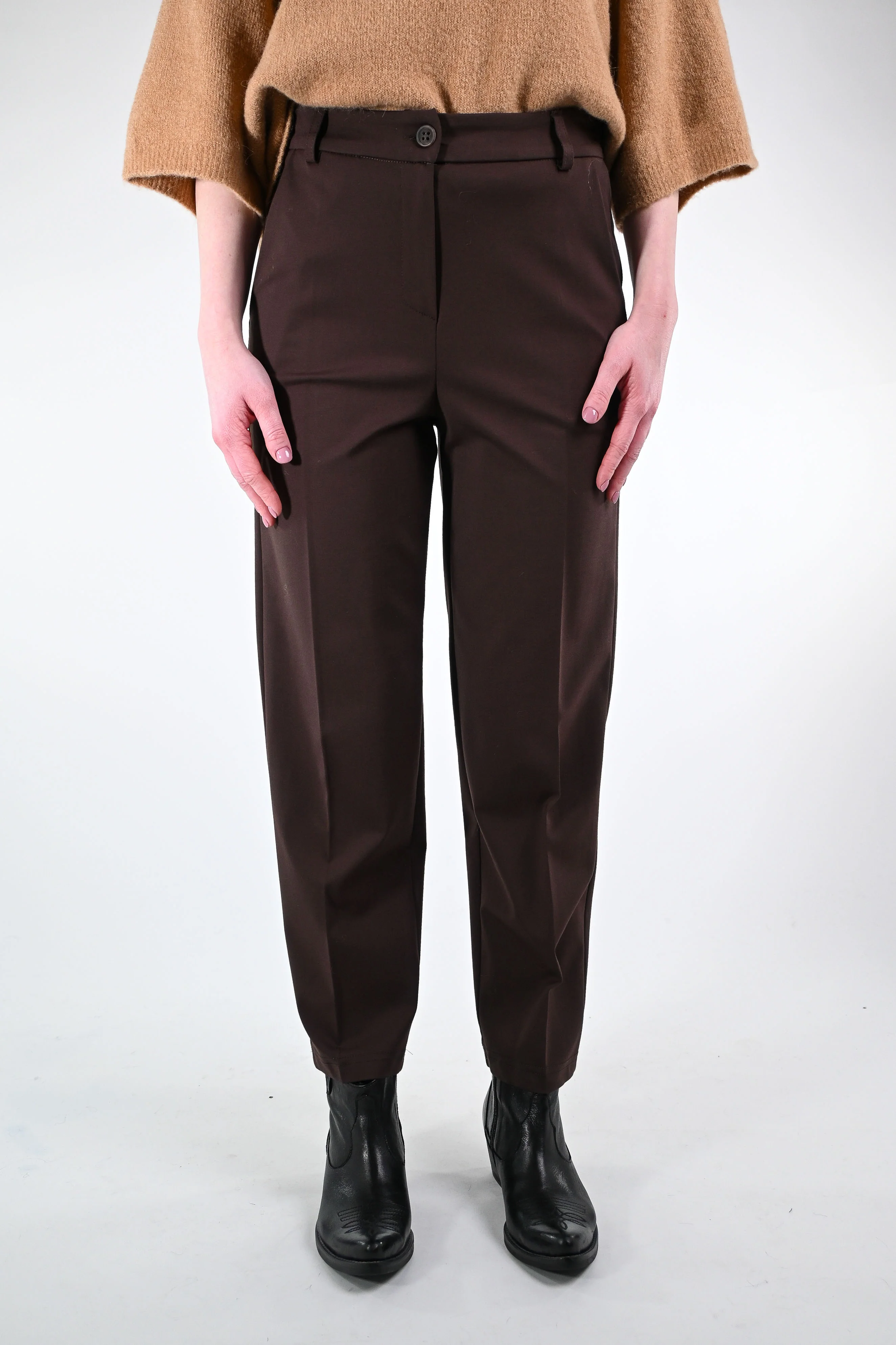 TENSIONE IN - PANTALONE SLIM PUNTO MILANO ART.26P1621 - MORO - Image 2
