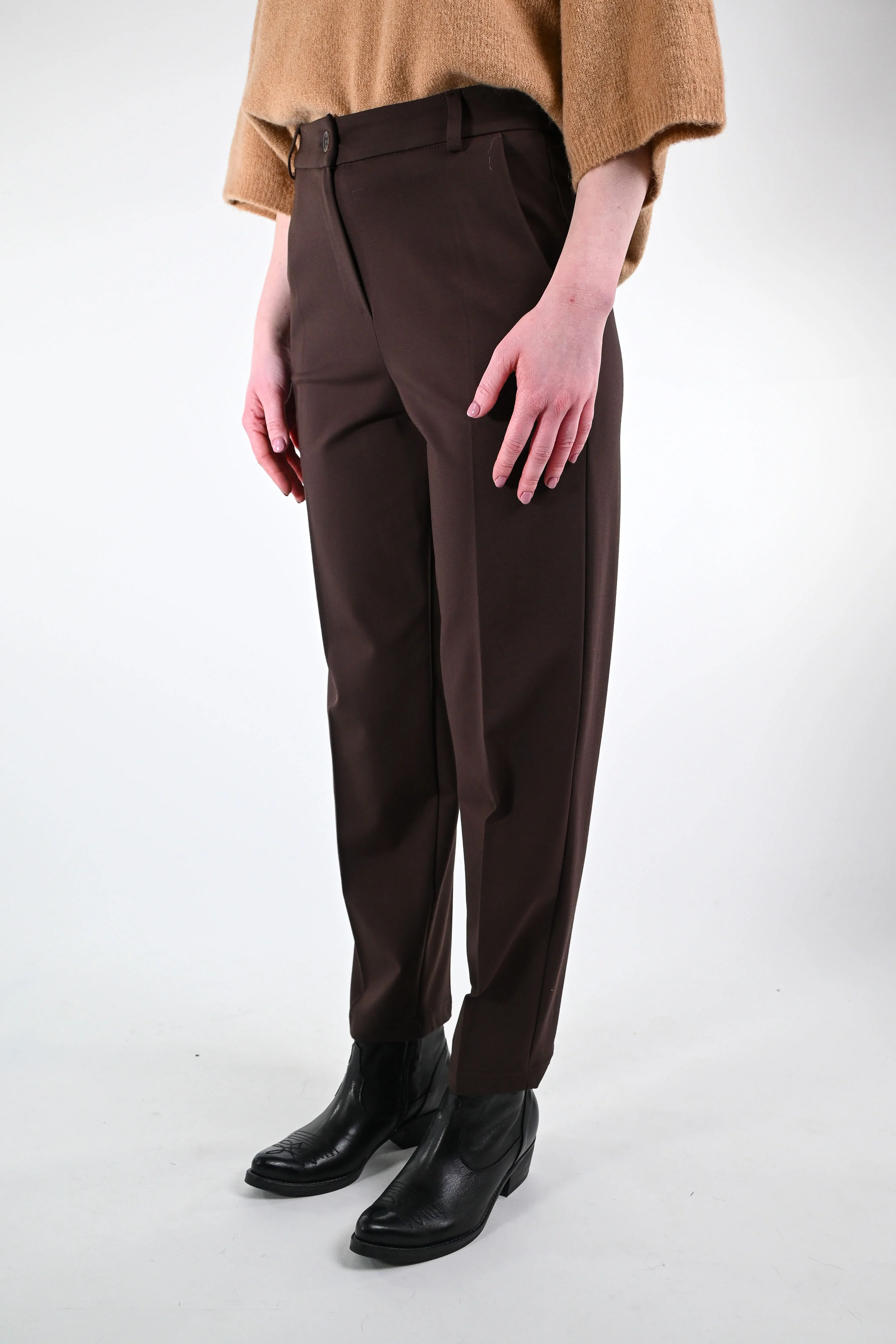 TENSIONE IN - PANTALONE SLIM PUNTO MILANO ART.26P1621 - MORO - Image 3