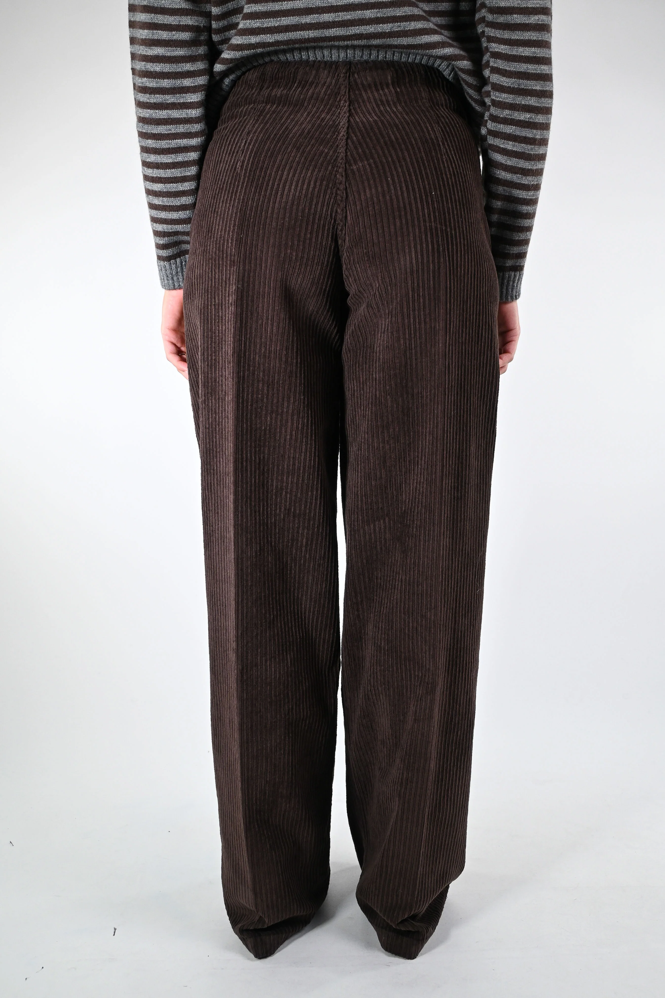 TENSIONE IN - PANTALONE VELLUTO TASCHE DAVANTI ART.CJ2713/V - MORO - Image 4