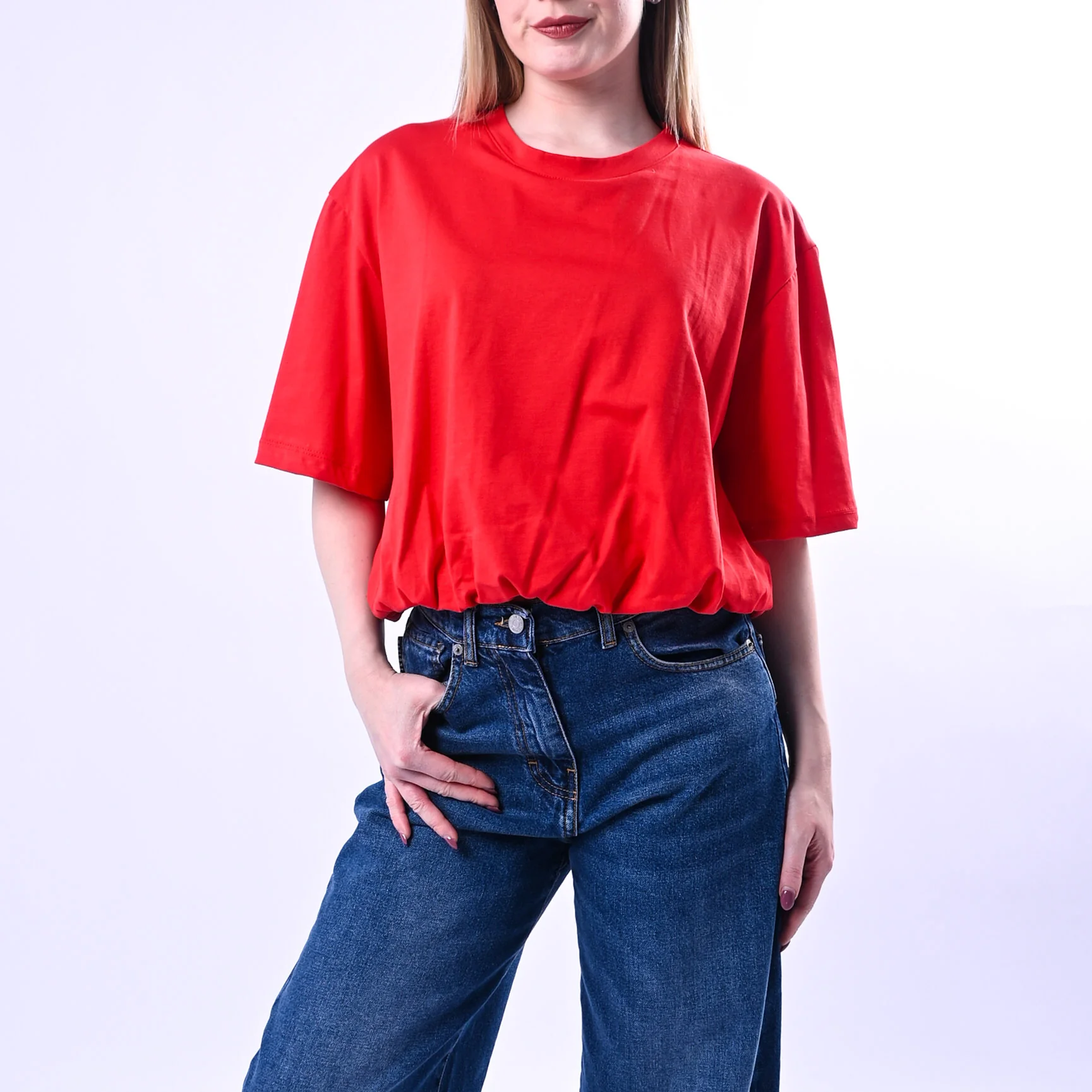 TENSIONE IN - T-SHIRT BALLOON GIROCOLLO ART.260101/RO - ROSSO