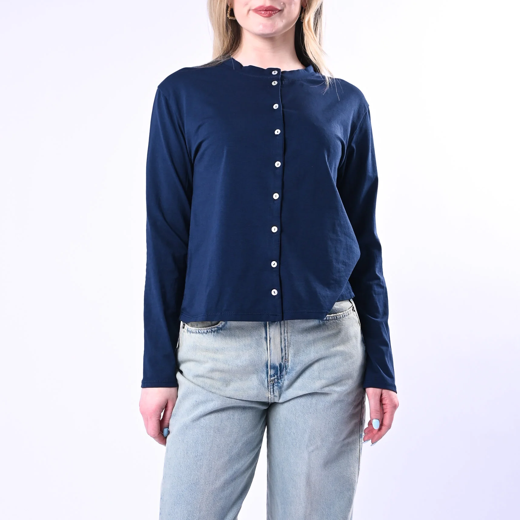 TENSIONE IN - T-SHIRT REBECCHINA JERSEY ART.21012/BL - BLU - Image 2