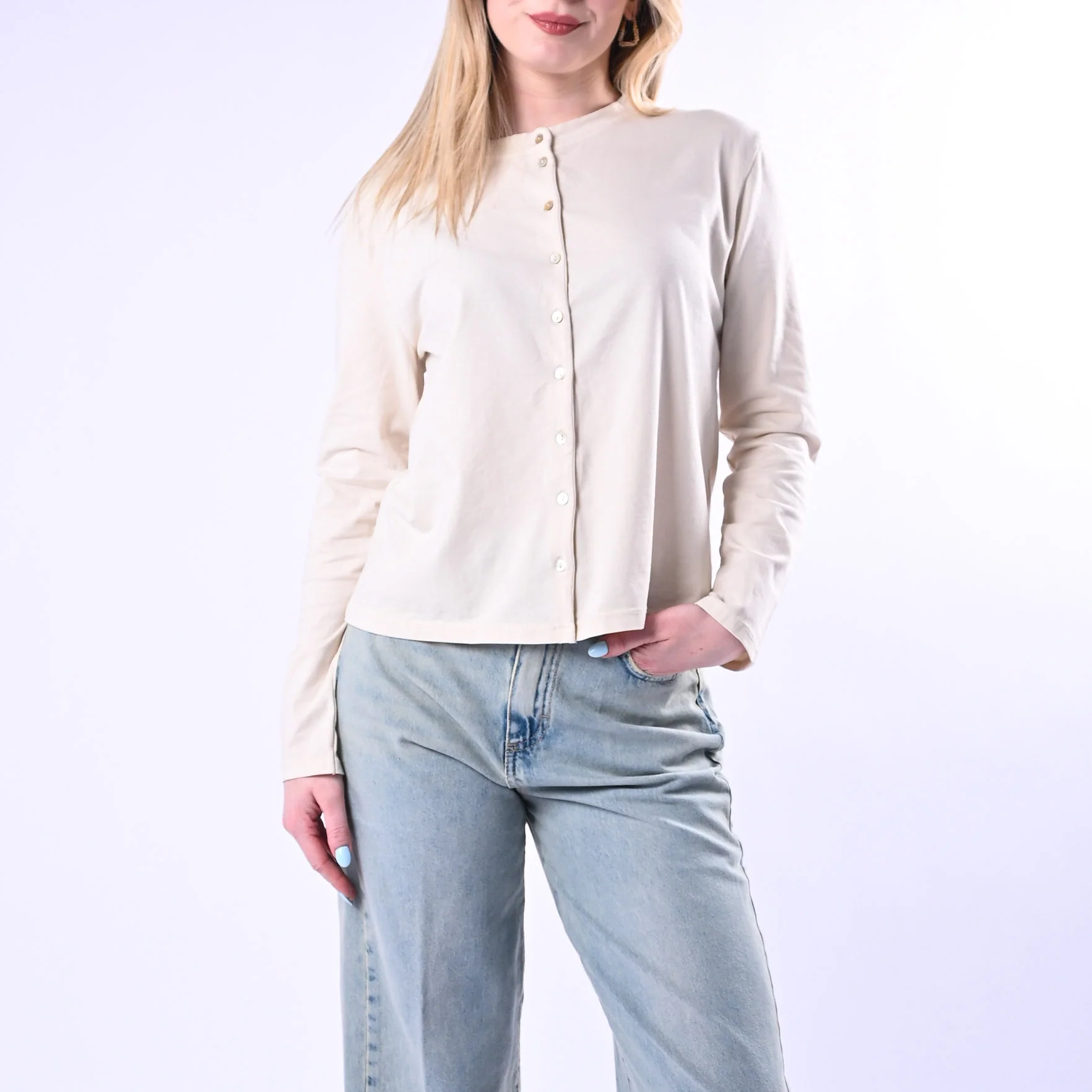 TENSIONE IN - T-SHIRT REBECCHINA JERSEY ART.21012/BU - BURRO