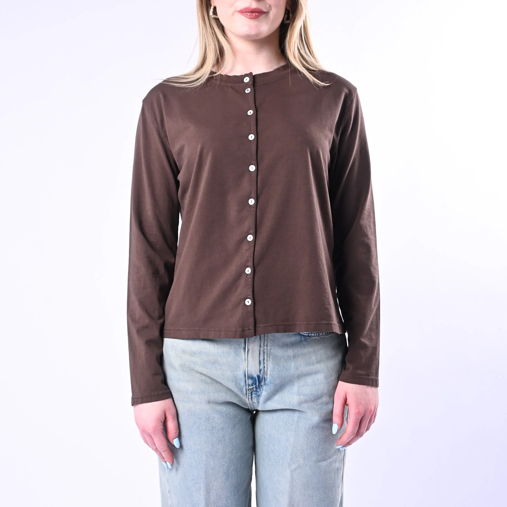 TENSIONE IN - T-SHIRT REBECCHINA JERSEY ART.21012/C - CIOCCOLATO - Image 2