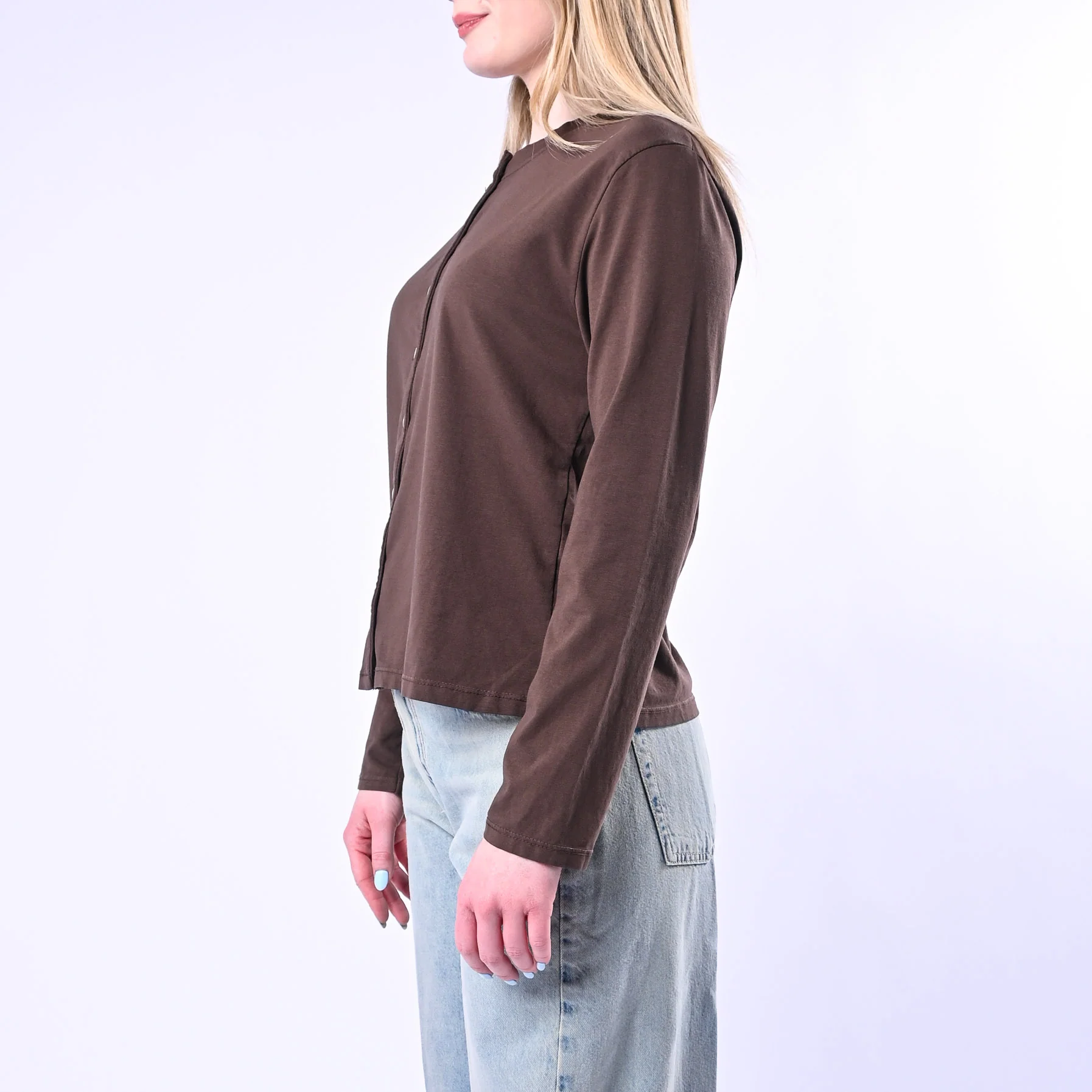 TENSIONE IN - T-SHIRT REBECCHINA JERSEY ART.21012/C - CIOCCOLATO - Image 3