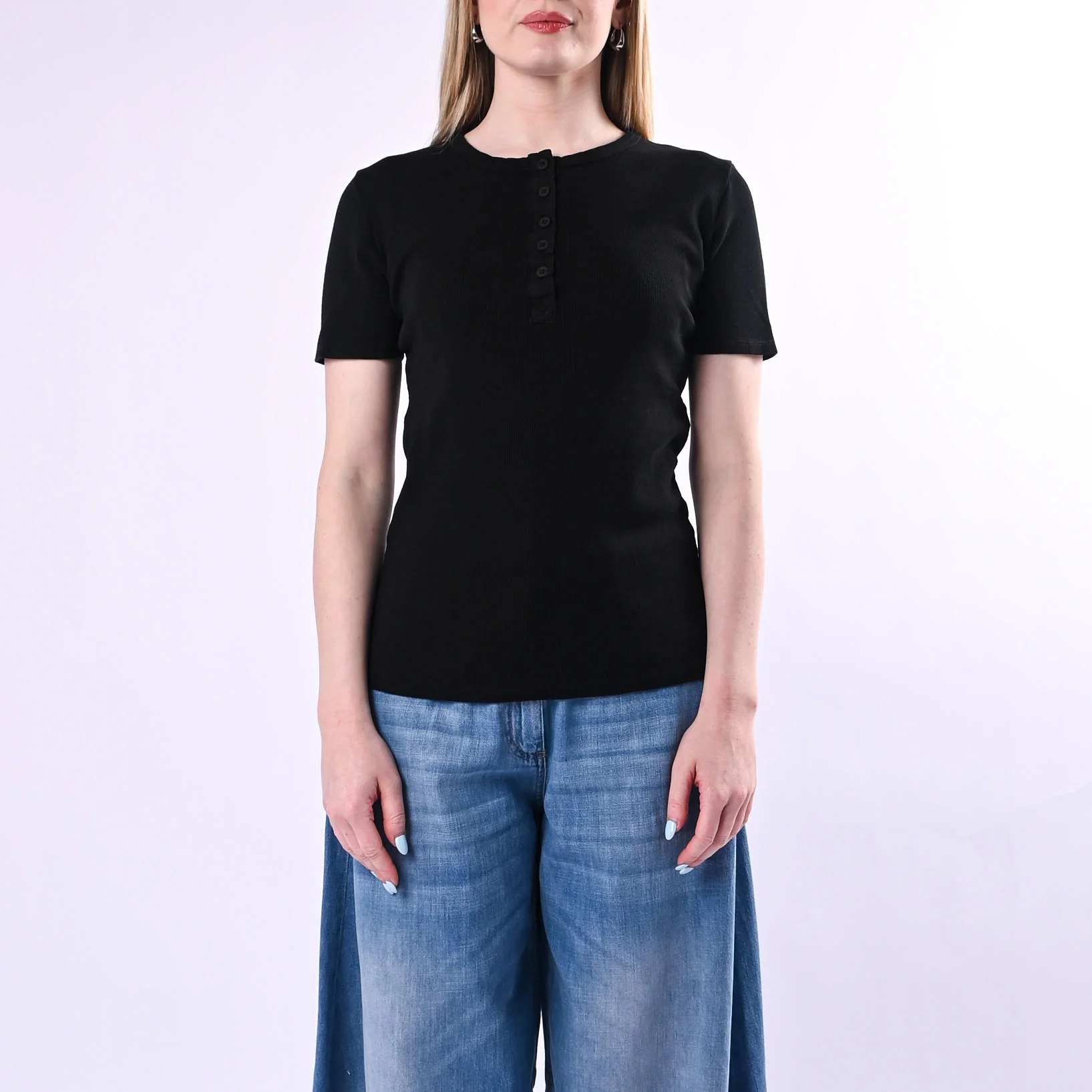 TENSIONE IN - T-SHIRT SERAFINO A COSTINE ART. 21006/N - NERO - Image 2