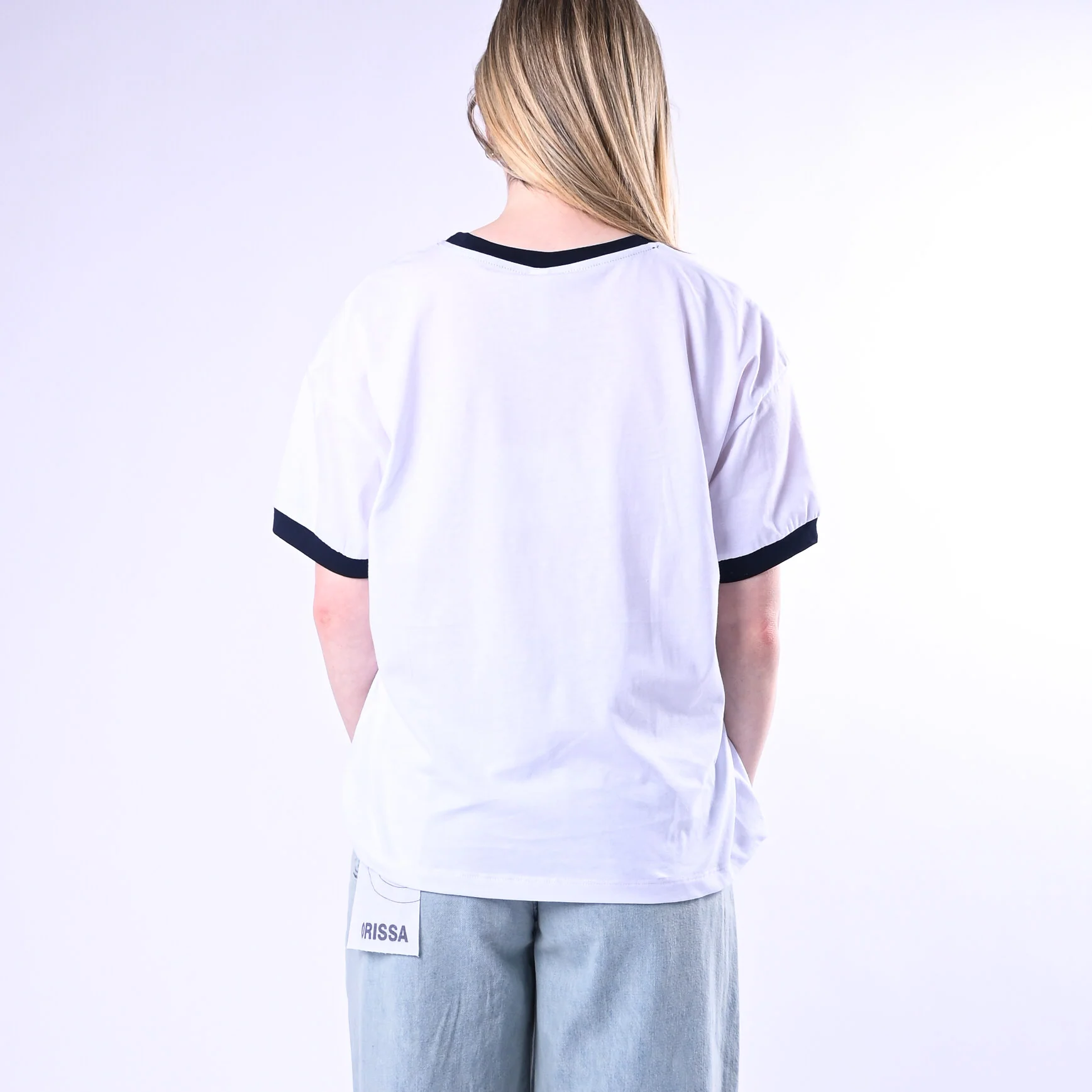 TENSIONE IN - T-SHIRT STAMPA ANCORA ART.26M4734/BB - BIANCO/BLU - Image 4