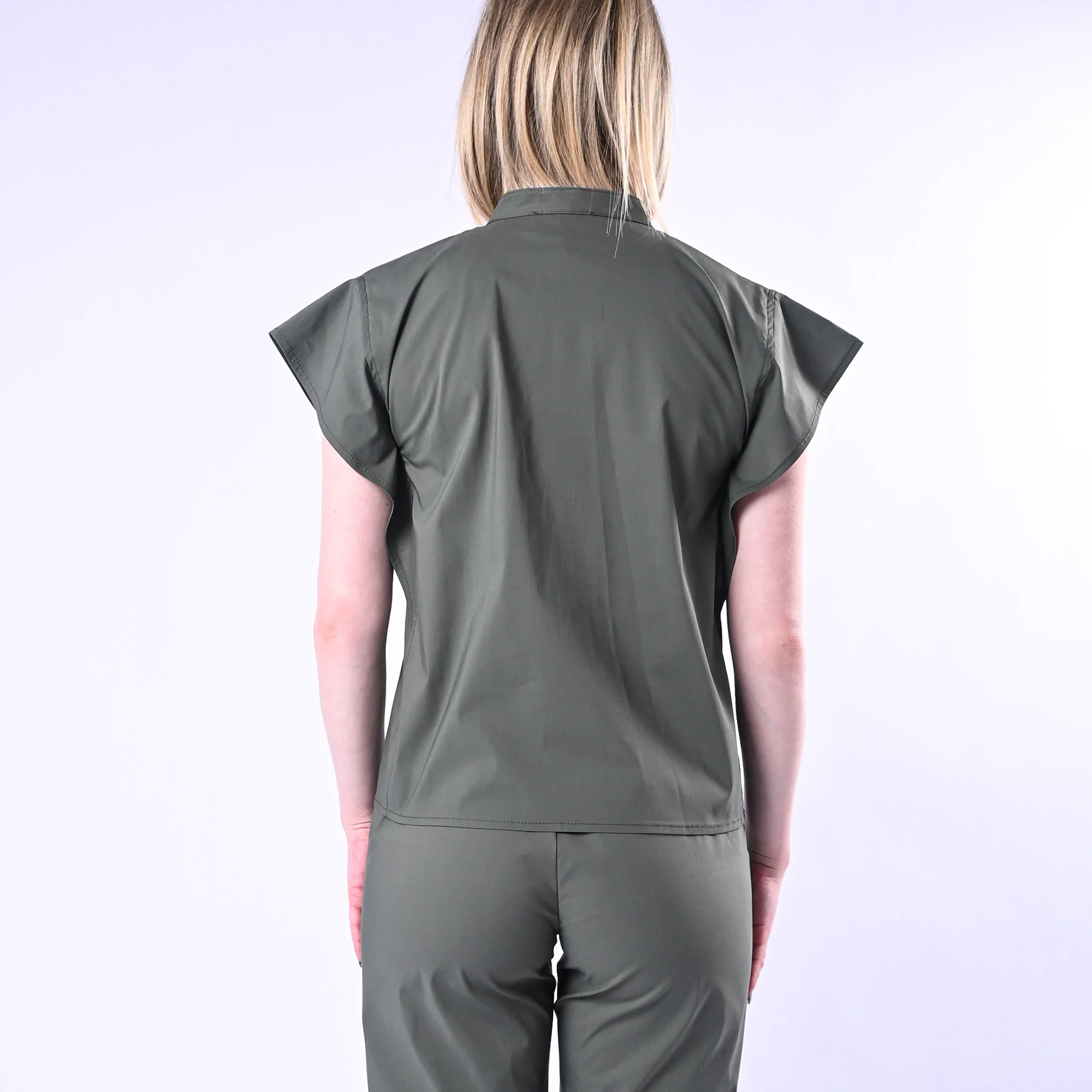 VICOLO - CAMICIA COREANA SPALLA ALETTE ART.TAB2008/M - MILITARE - Image 5