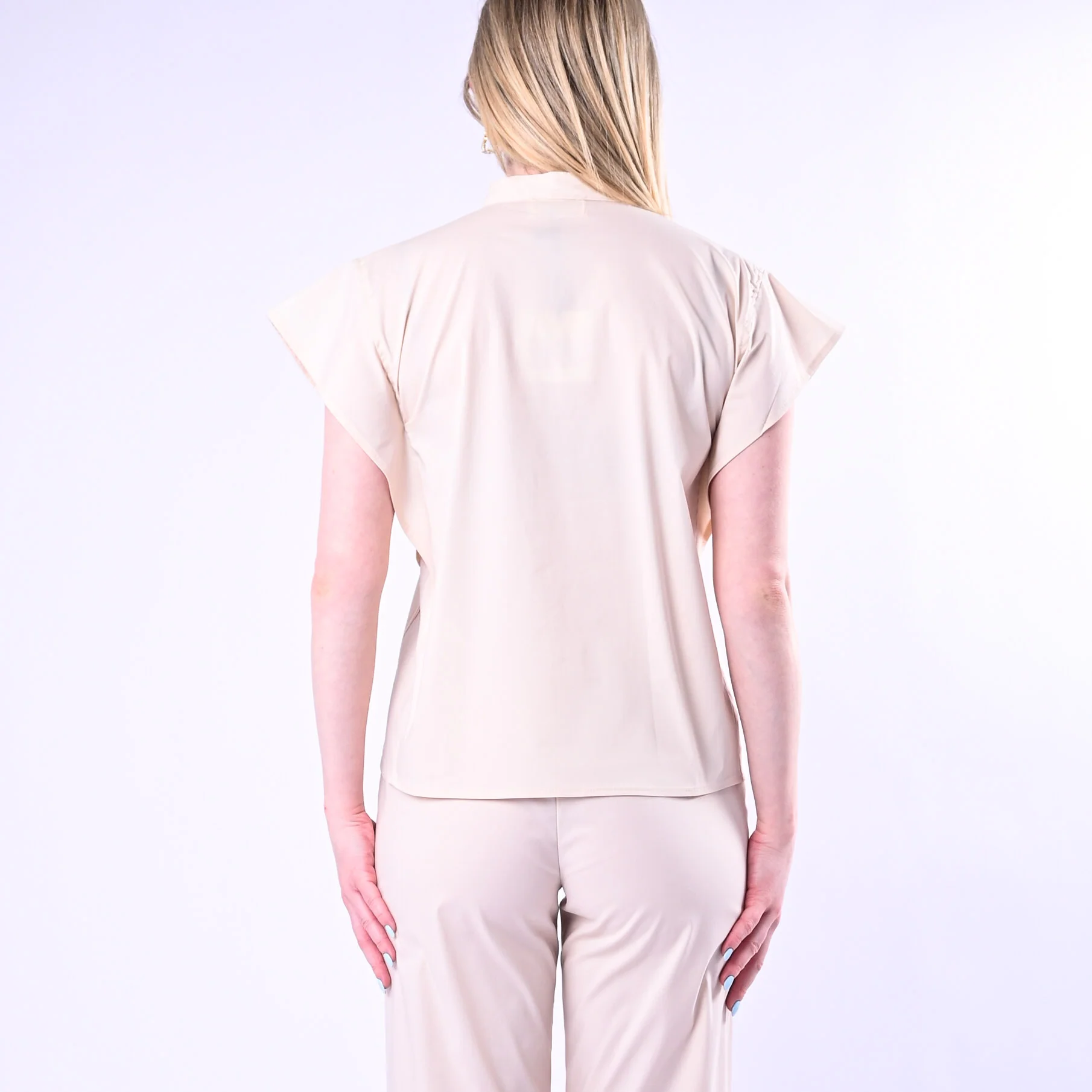 VICOLO - CAMICIA COREANA SPALLA ALETTE ART.TAB2008/V - VANIGLIA - Image 5