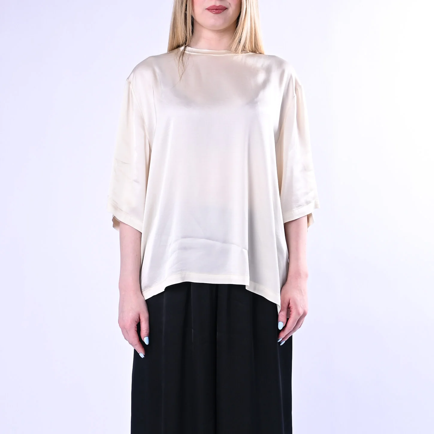 VICOLO - T-SHIRT OVER IN VISCOSA ART.TAB0081/B - BURRO - Image 2
