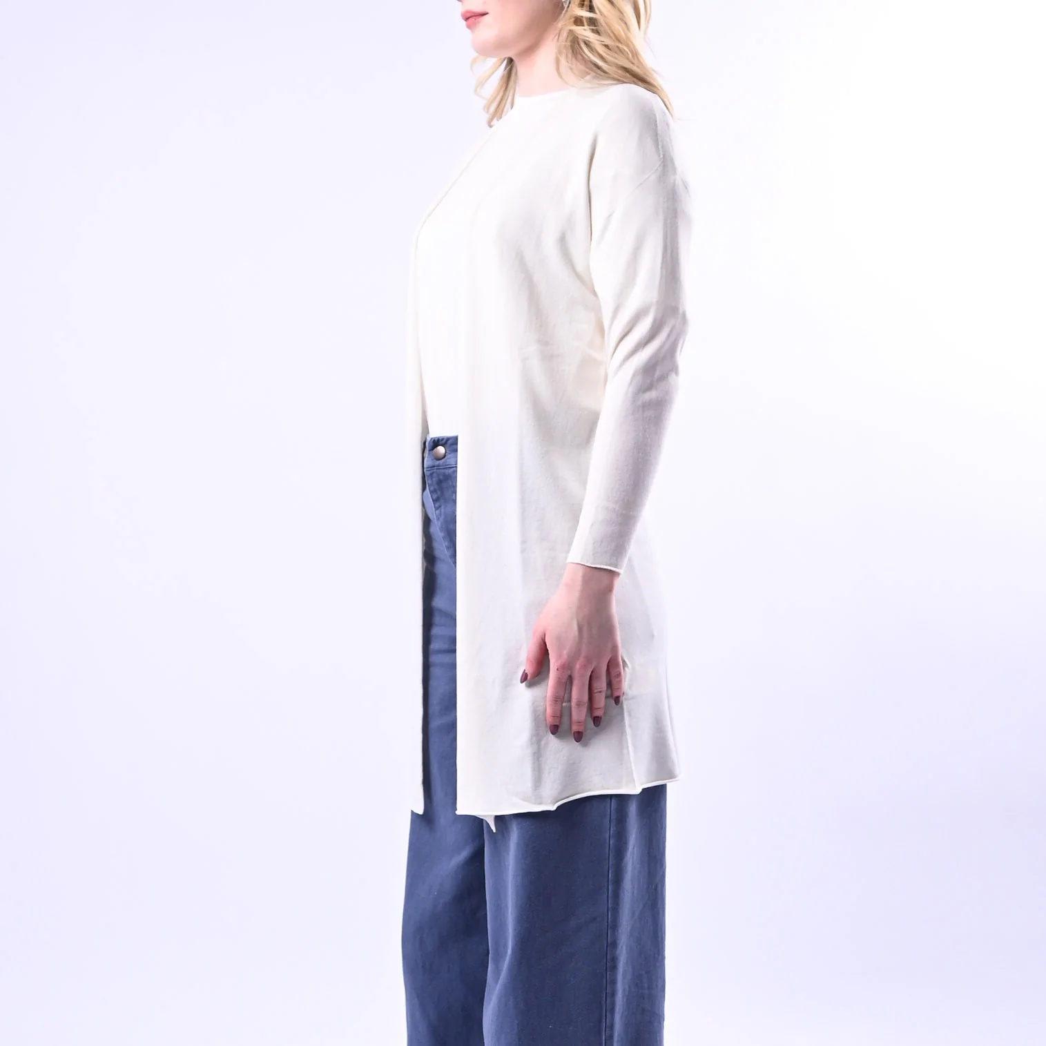 VICOLO - CARDIGAN LUNGO IN VISCOSA ART.2AB2035 - BURRO - Image 3