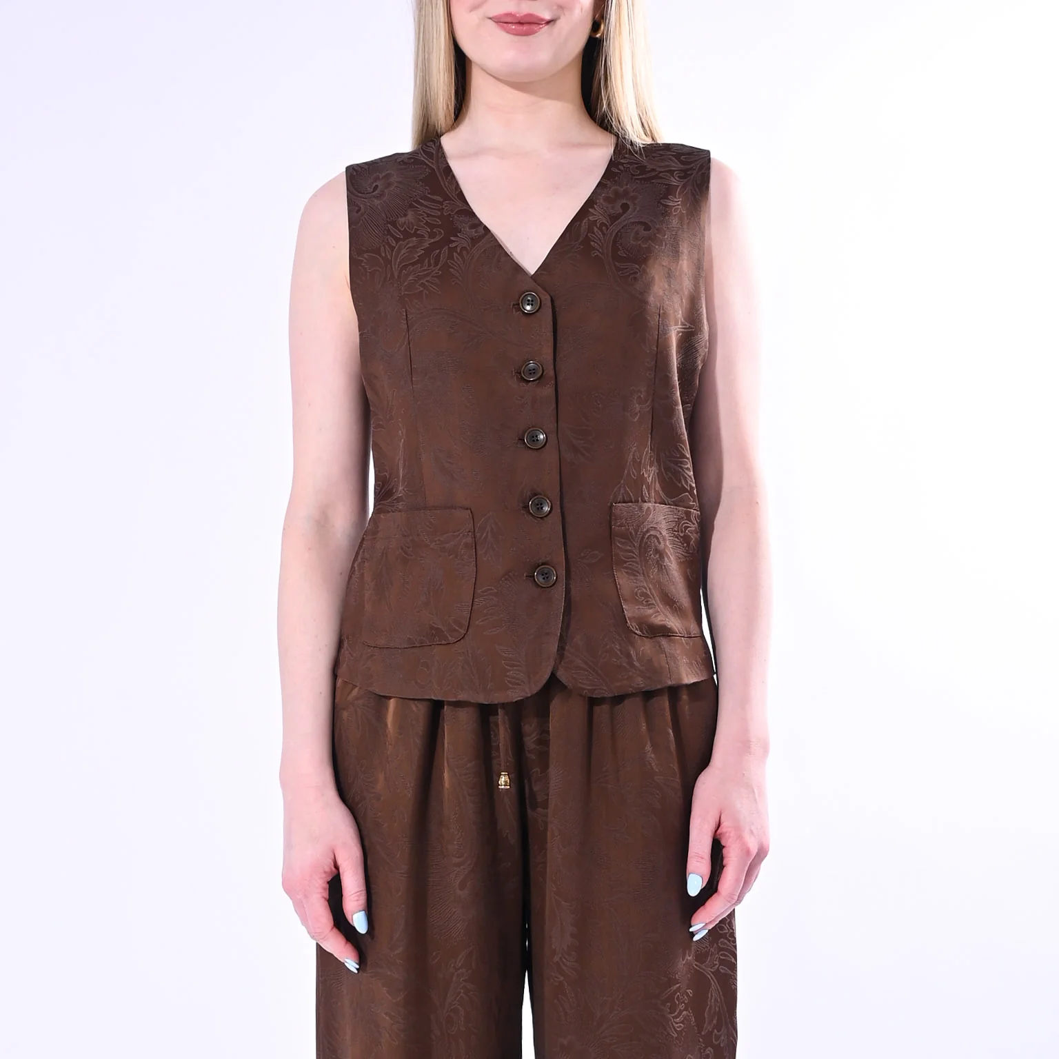WU'SIDE - GILET JAQUARD IN VISCOSA ART.26607/C - Image 2