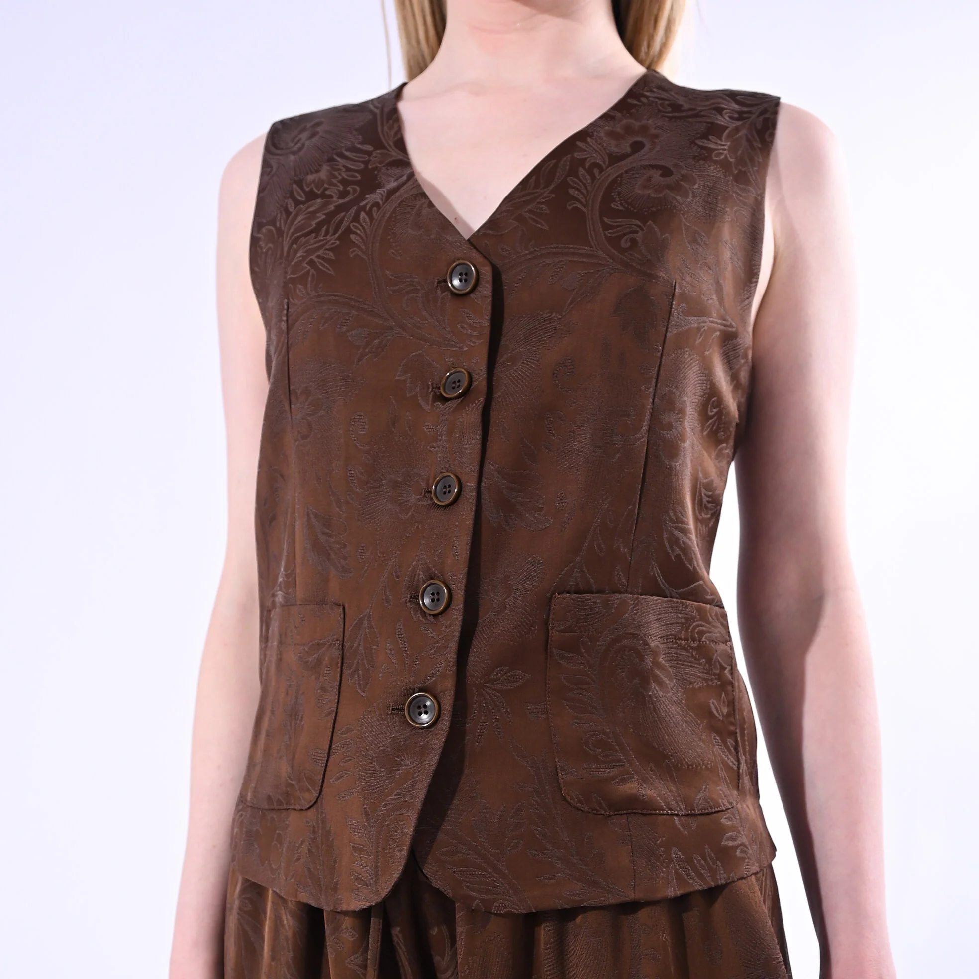 WU'SIDE - GILET JAQUARD IN VISCOSA ART.26607/C - Image 5